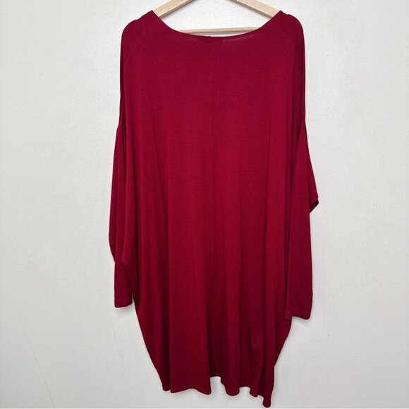 Bryn Walker Womens Small Oversized Asymmetrical Vneck Pocket Tunic Dress - Picture 14 of 14